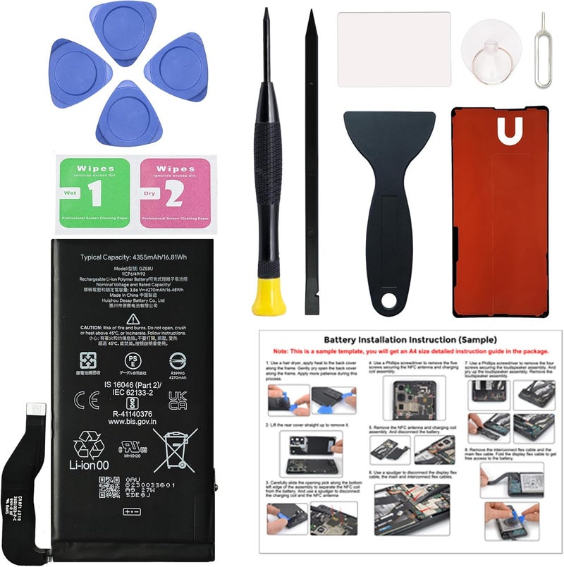 MAXSHARKS New Upgraded Battery for Pixel 7, GZEBU Replacement Battery Compatible with Pixel 7 GVU6C, GQML3, GO3Z5, with Repair Tools & Instruction - Image 1